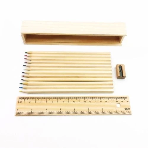 Wood Case Pack 12pcs Coloring Pencil