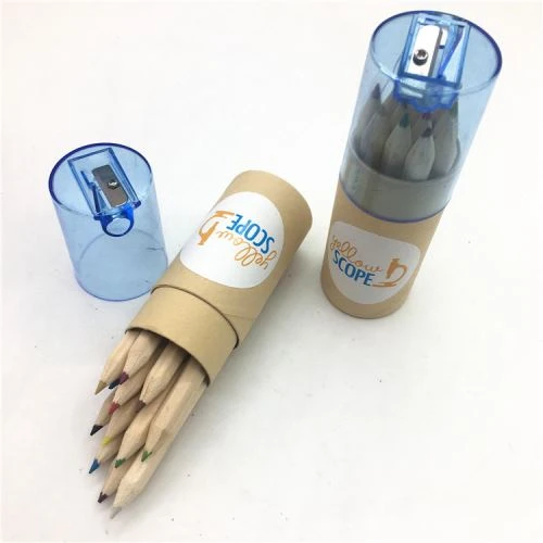 12pcs Paper Tube Pack Mini Colored Pencil