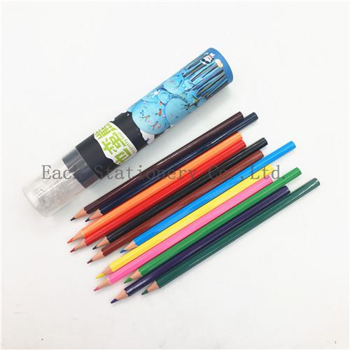 Hexagon 12 Colour Crayon Pencil Set For School