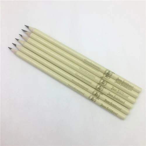 Ivory White Round Wood Pencil With Dip Top