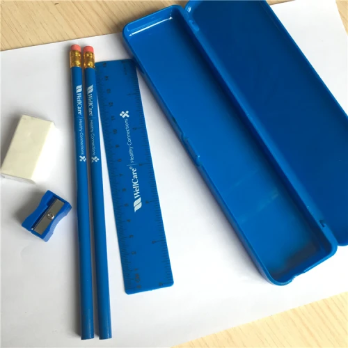 Pencil Set With Plastic Stationery Case